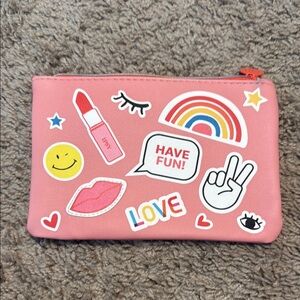 ipsy Pink Kawaii Cosmetic Bag with Playful Designs